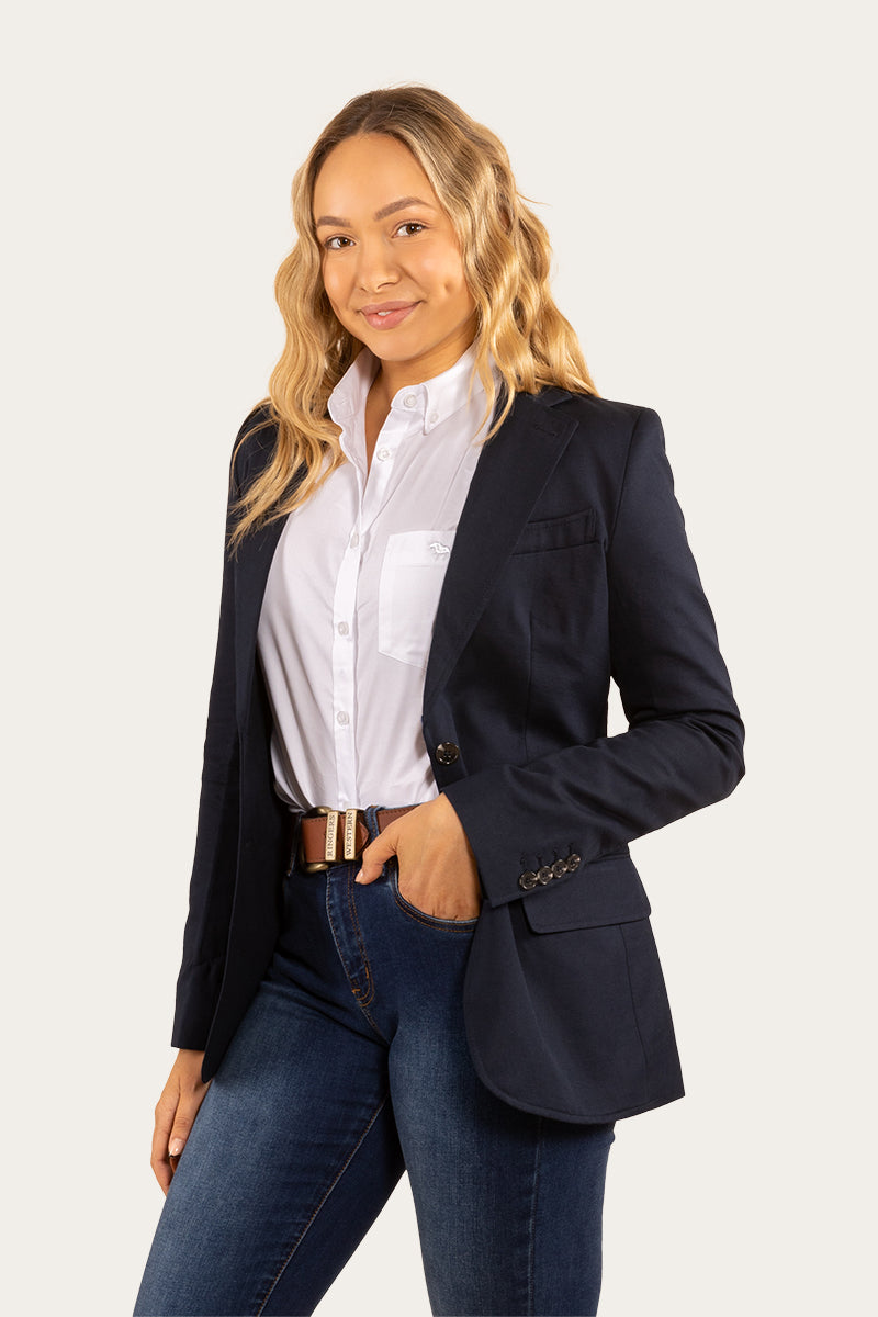 Dark navy blazer on sale womens