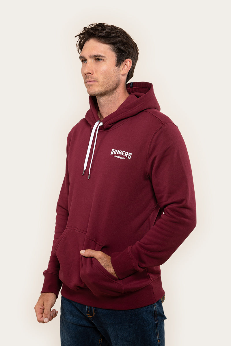 Squadron Mens Hoodie Burgundy