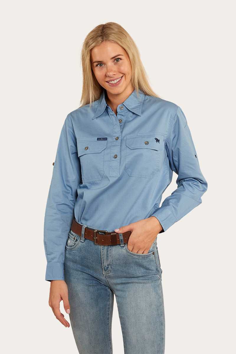 Light blue work shirt sales womens