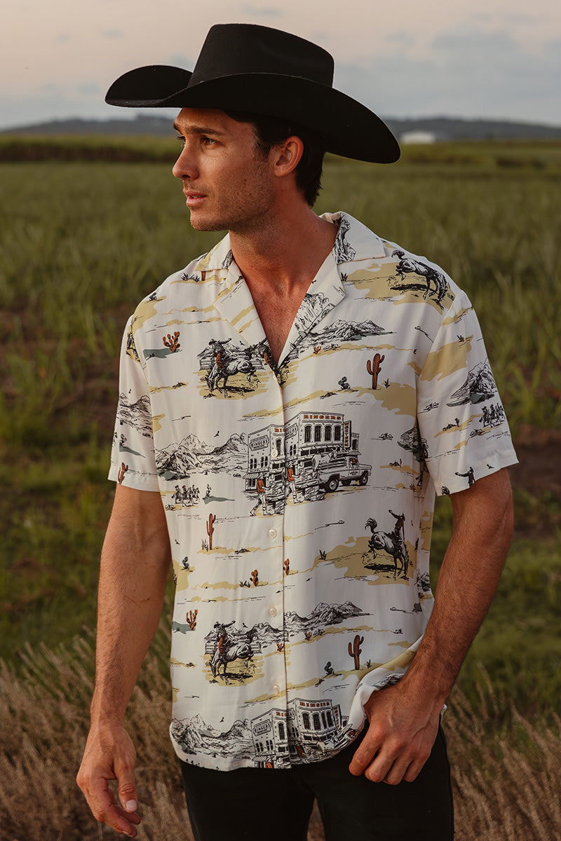 Rodeo Mens Dress Shirt - Off White