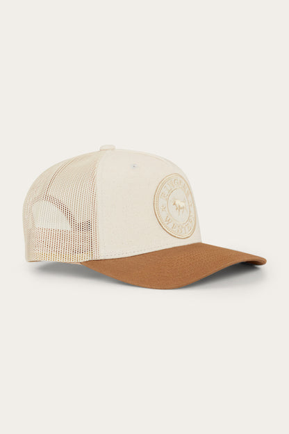 Signature Bull Kids Trucker Cap - Beige/Clay