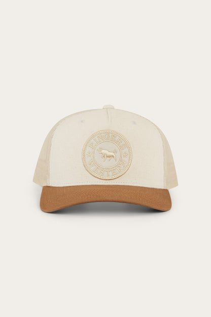 Signature Bull Kids Trucker Cap - Beige/Clay