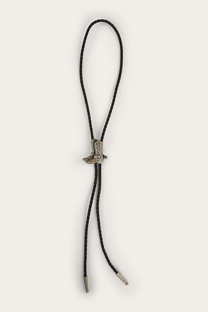 Boots Bolo Tie - Antique Silver