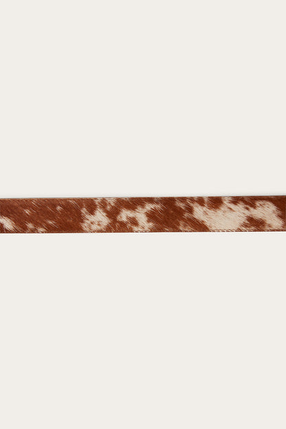 Wattle Belt - Tan/Brown Cowhide