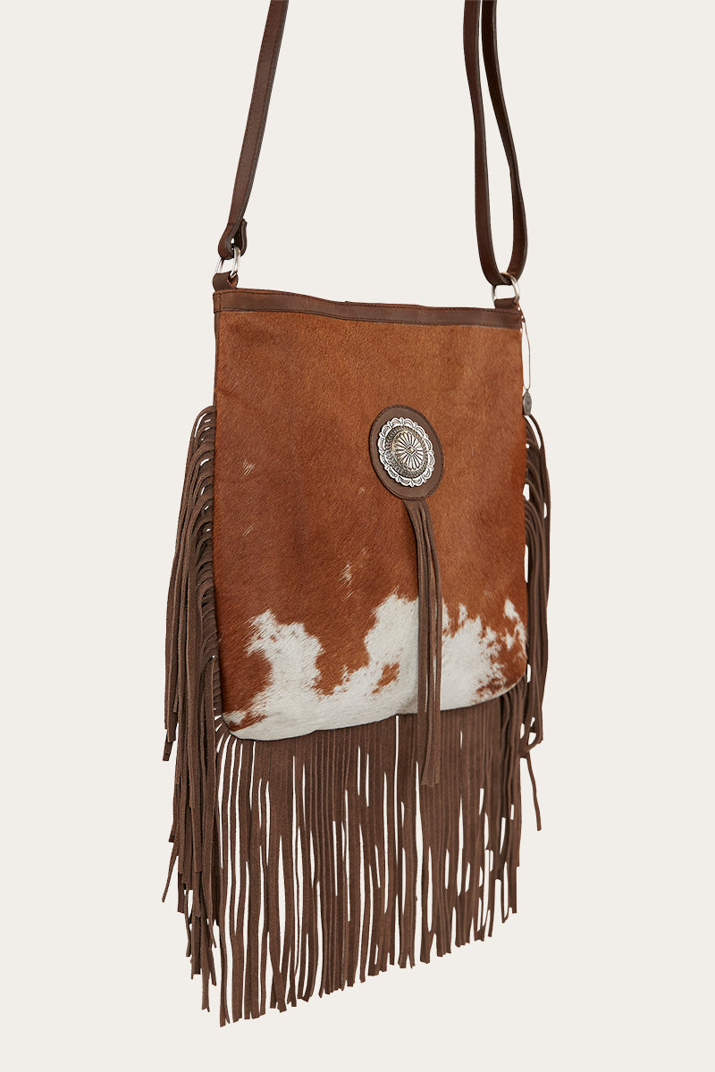 Maria Tassel Bag - Brown Cowhide