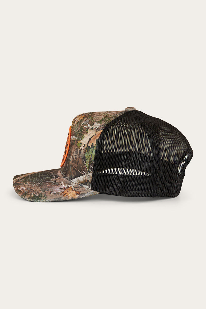 Signature Bull Trucker Cap - Leaf Camo/Orange