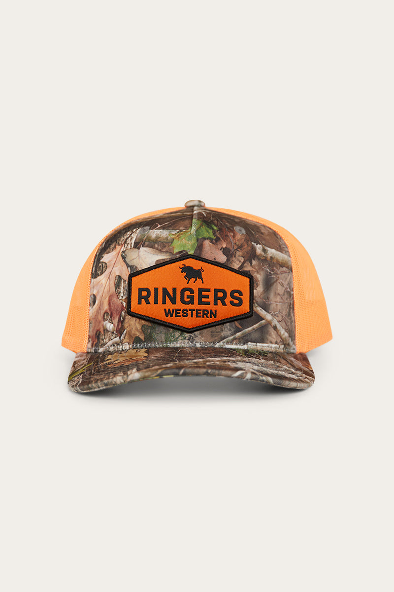 Scotty Trucker Cap - Leaf Camo/Orange