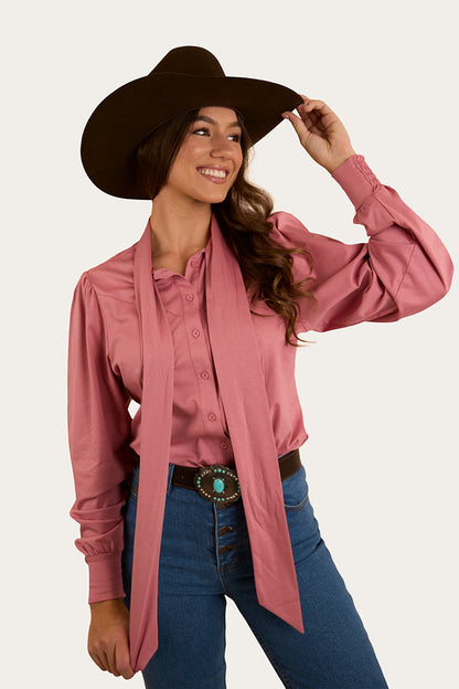 Adalyn Womens Blouse - Rose