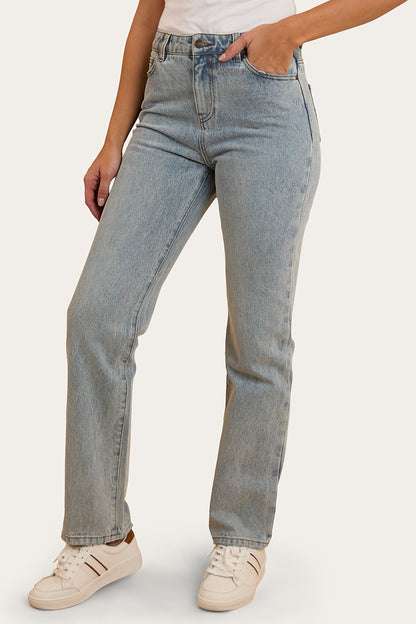 Autumn Womens Straight Leg Jean - Light Blue