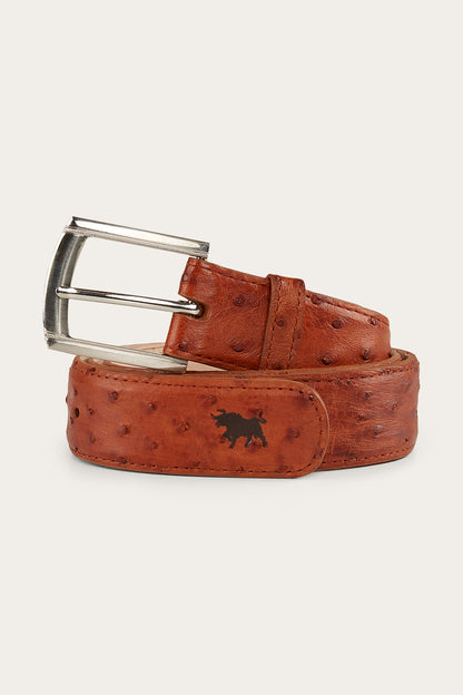 Telford Belt - Chestnut Ostrich