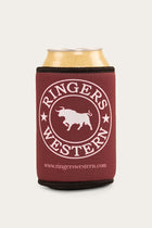 Signature Bull Stubby Cooler - Burgundy