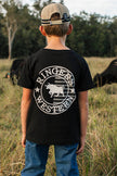 Signature Bull Flag Kids Classic Fit T-Shirt - Black