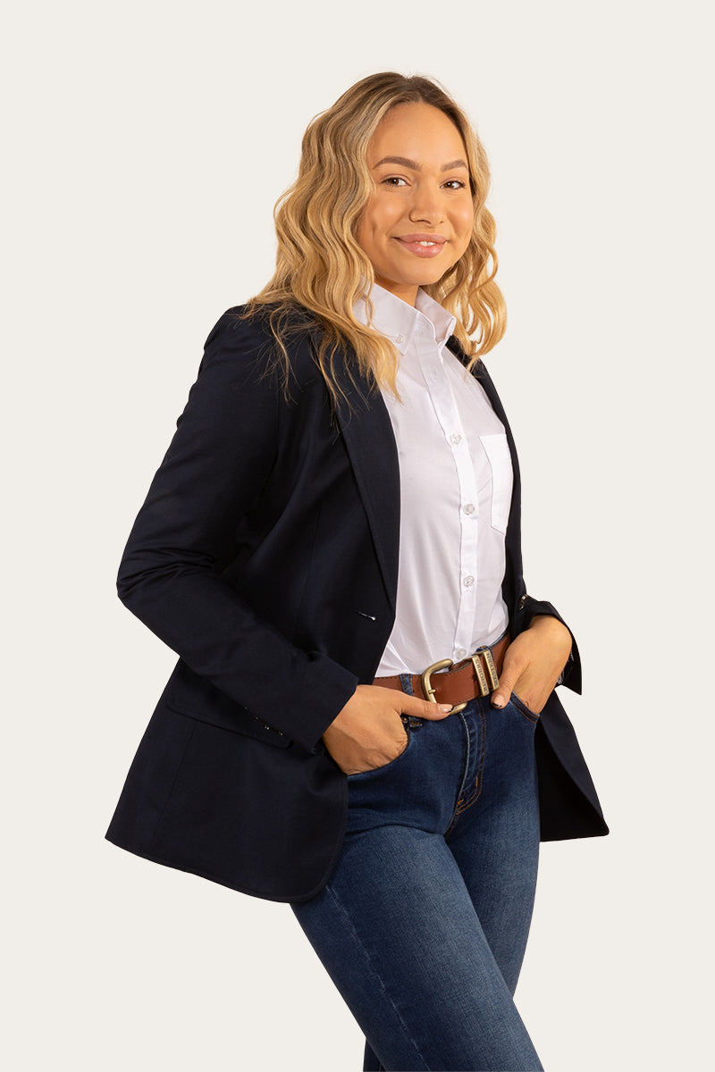 Amelia Womens Blazer - Dark Navy