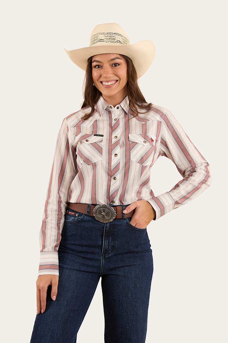 Bubba Womens Western Shirt - Burnt Red