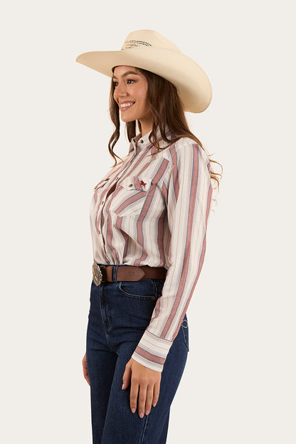 Bubba Womens Western Shirt - Burnt Red