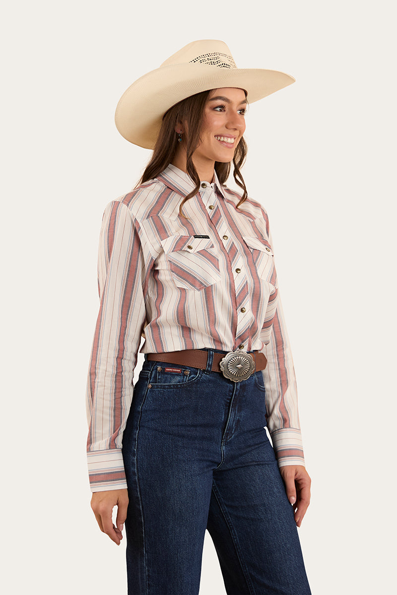 Bubba Womens Western Shirt - Burnt Red