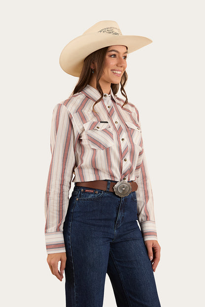 Bubba Womens Western Shirt - Burnt Red