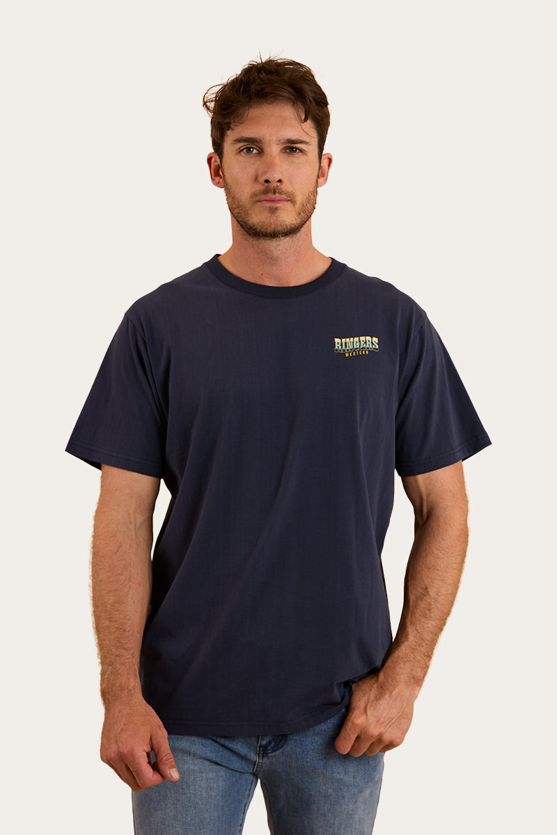 Buckin Barra Mens Loose Fit T-Shirt - Navy