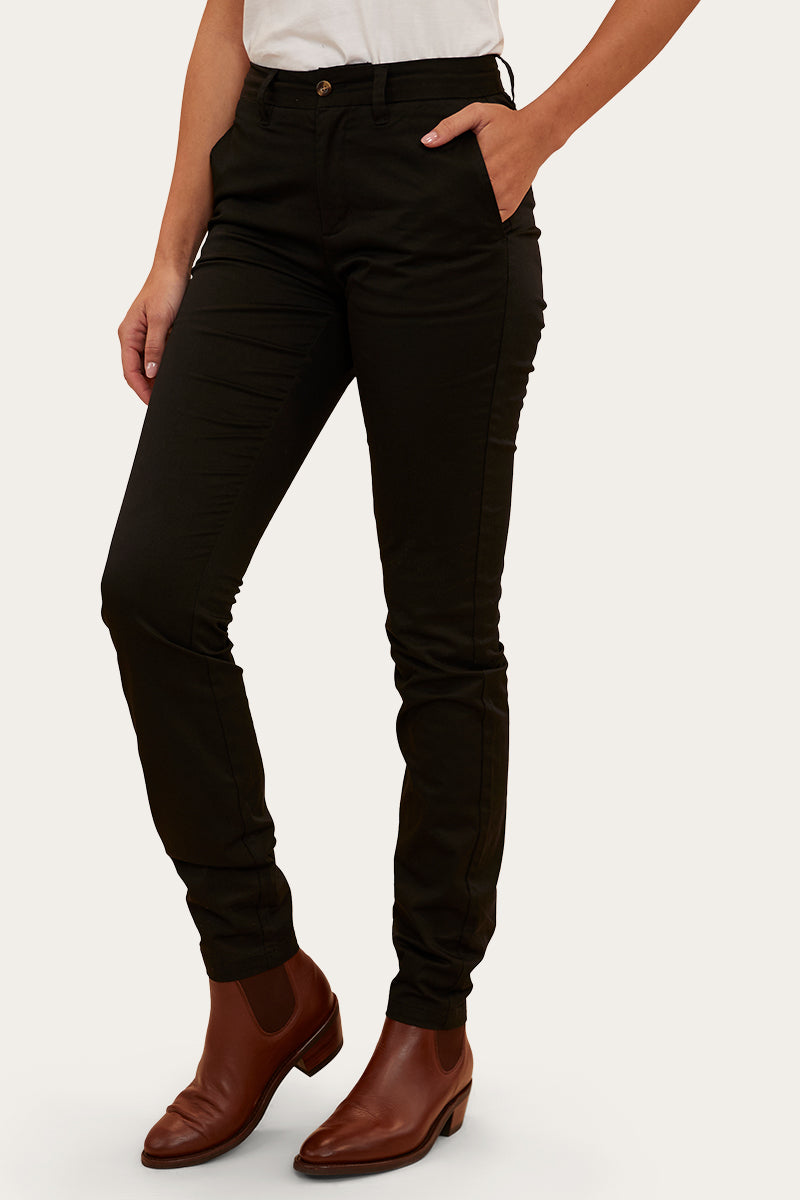 Samford Womens Slim Chino Pant - Black