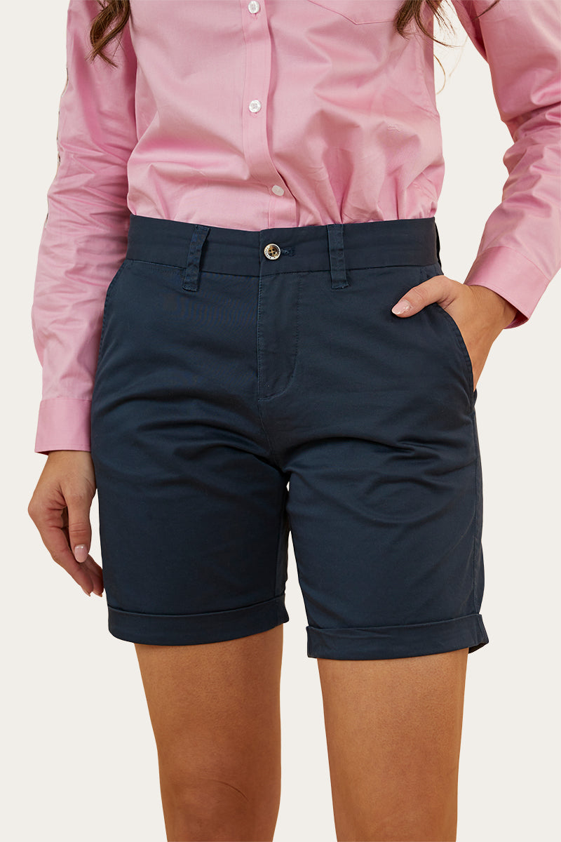 Julia Womens Chino Short - Dark Navy