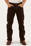 Muster Mens Slim Straight Fit Jeans - Chocolate