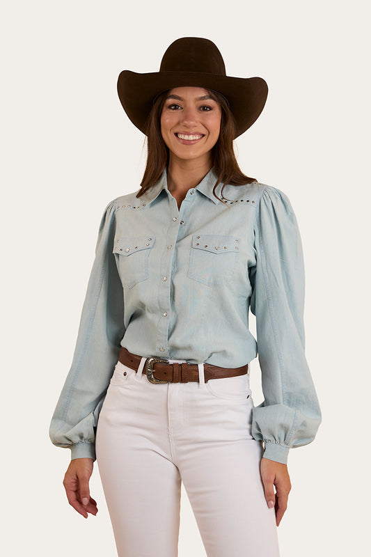 Camila Womens Blouse - Chambray