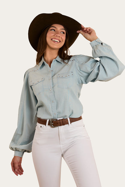 Camila Womens Blouse - Chambray