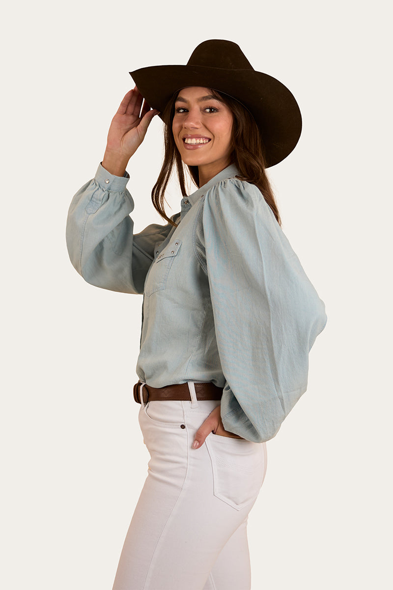 Camila Womens Blouse - Chambray