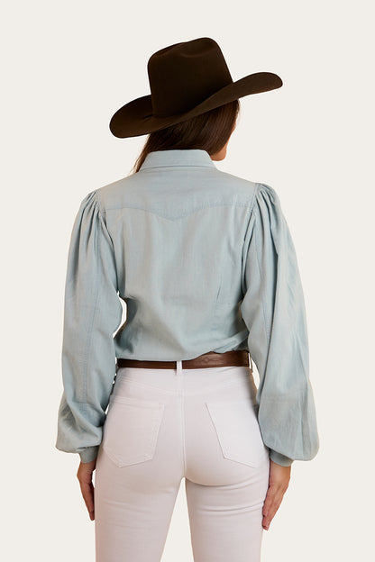 Camila Womens Blouse - Chambray