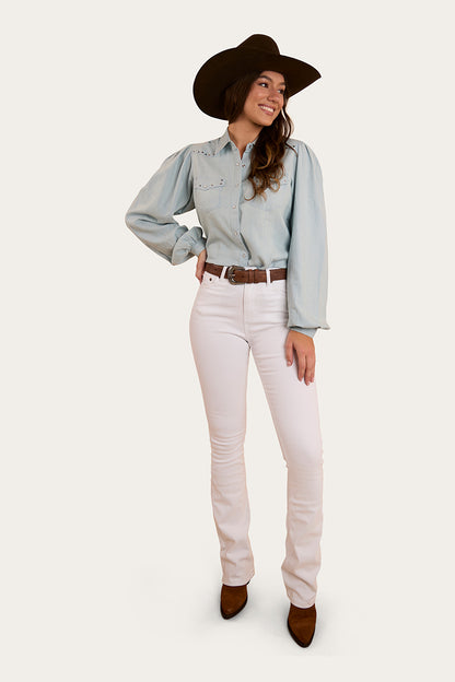 Camila Womens Blouse - Chambray