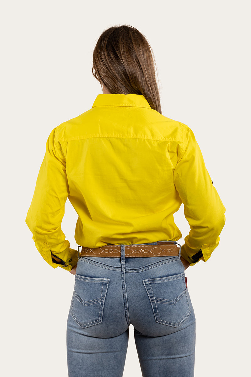 Pentecost River Womens Half Button Work Shirt - Lemon