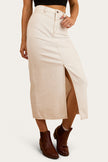 Christa Womens Midi Skirt - Off White