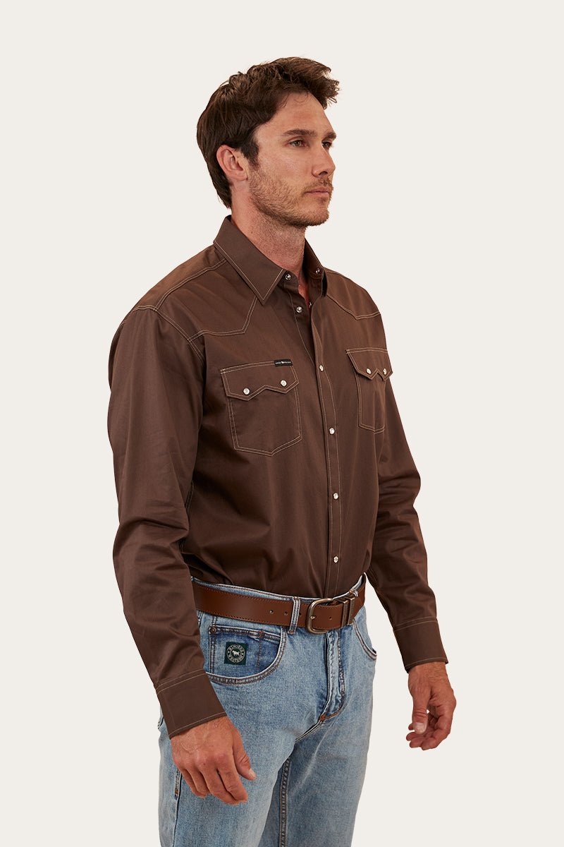 Mapleton Mens Western Shirt Espresso Ringers Western