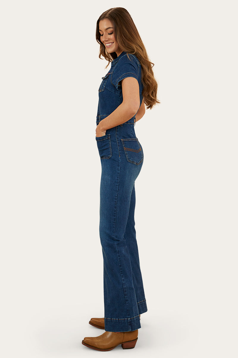 Juniper Womens Bootleg Jumpsuit - Classic Blue