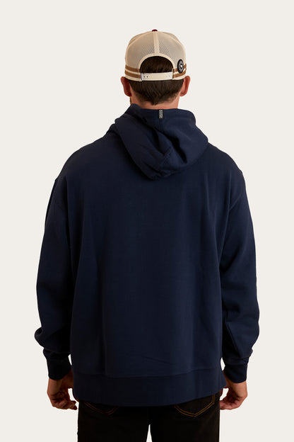 Daylesford Mens Australia Cotton Fleece - Navy / White