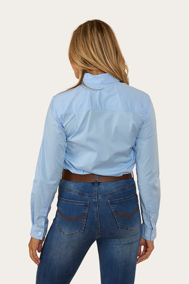 Longreach Womens Plain Dress Shirt - Sky Blue