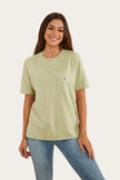 Esther Womens Loose Fit T-Shirt - Pale Olive