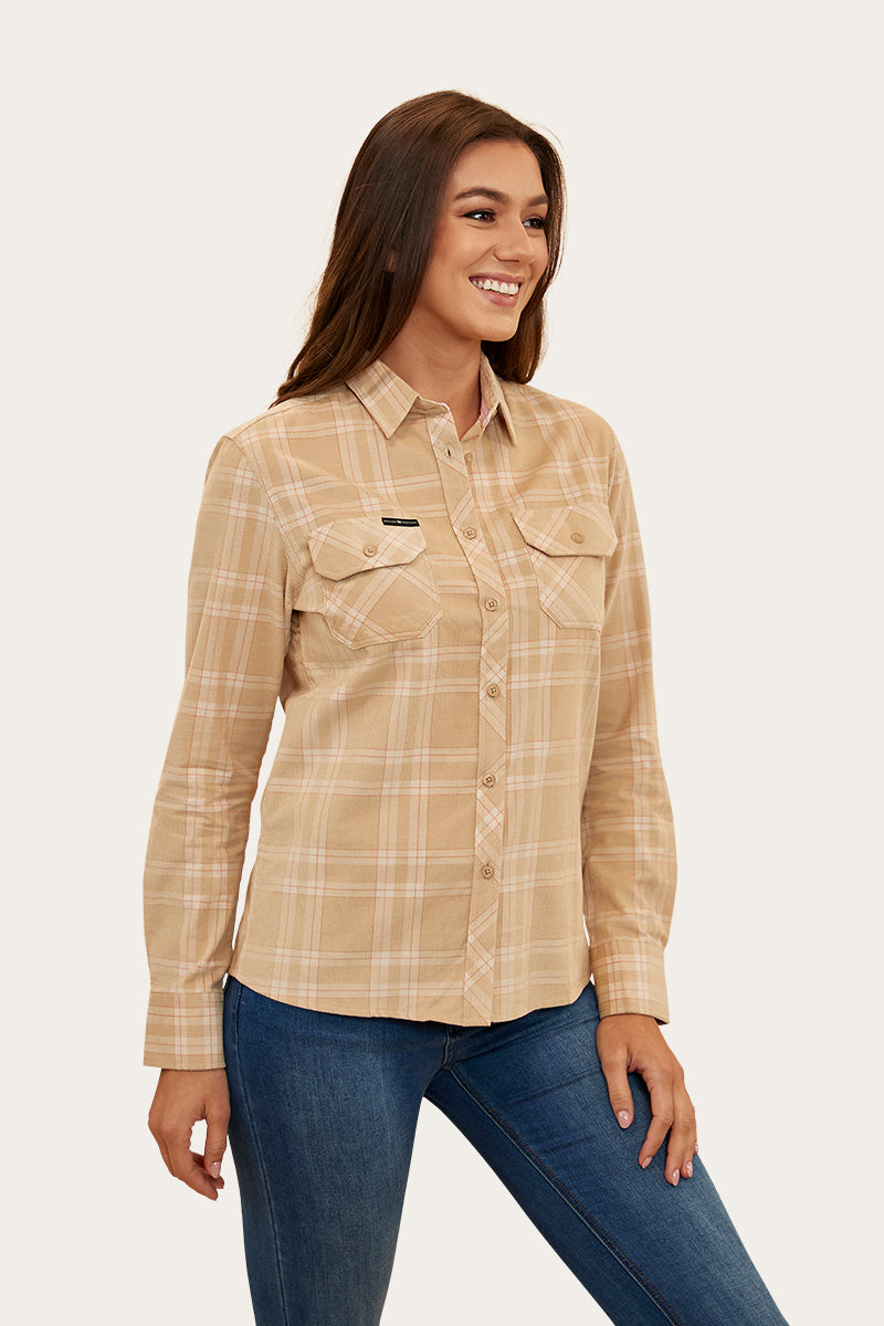 Matilda Womens Corduroy Flannel - Dark Sand