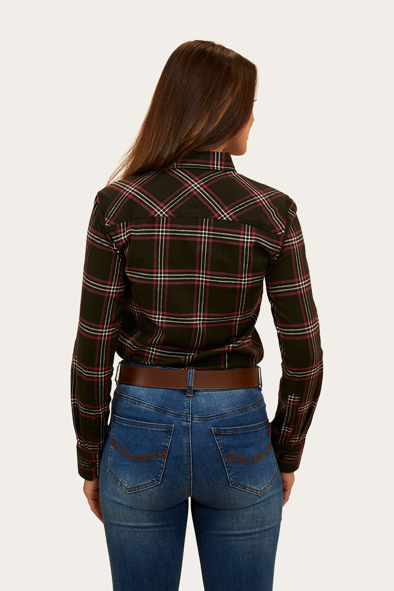 Clementine Womens Flannel - Charcoal