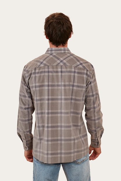 Cyrus Mens Corduroy Flannel - Smoke