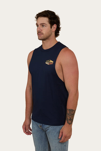 Servo Mens Muscle Tank - Navy