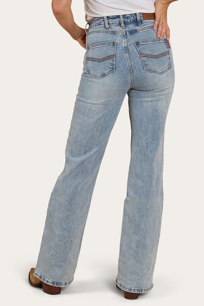 Betsy Womens High-Rise Bootleg Jeans - Light Blue