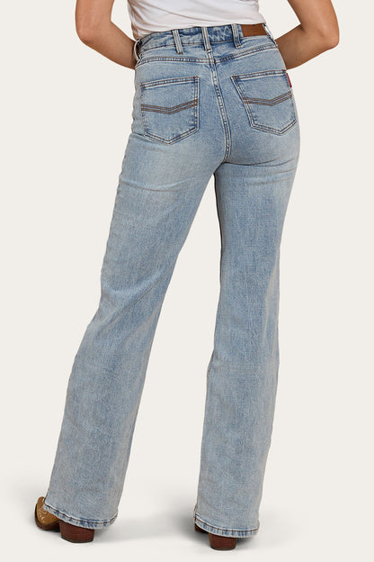 Betsy Womens High-Rise Bootleg Jeans - Light Blue