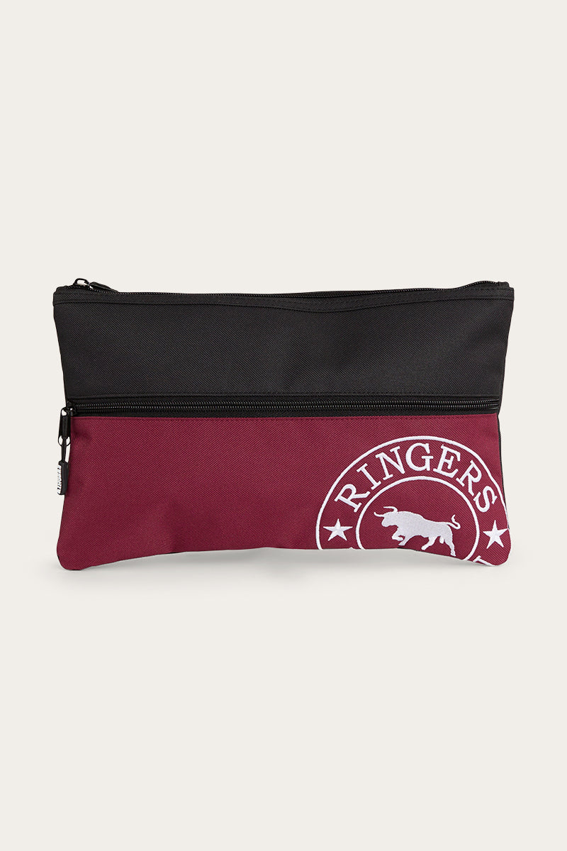 Spencer Pencil Case - Burgundy/Black