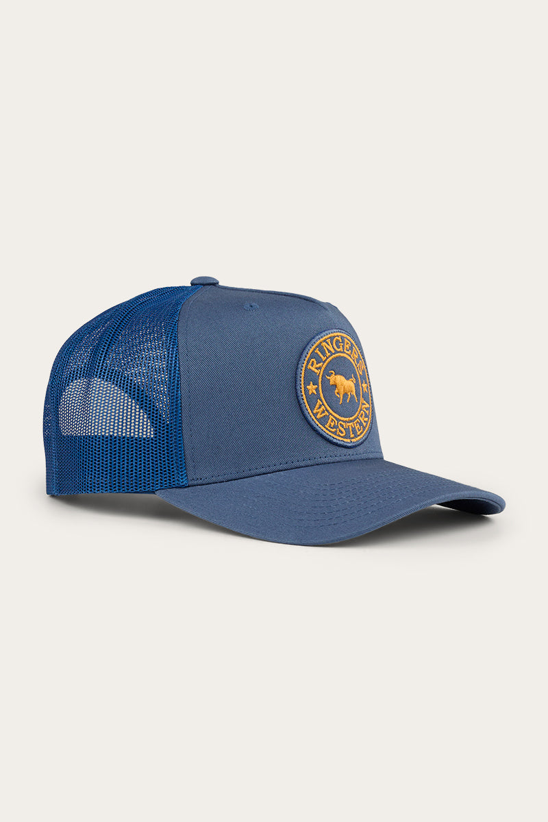 Signature Bull Kids Trucker Cap - Yale Blue