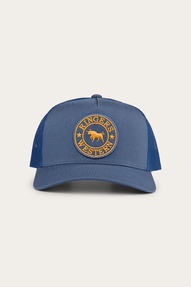 Signature Bull Kids Trucker Cap - Yale Blue