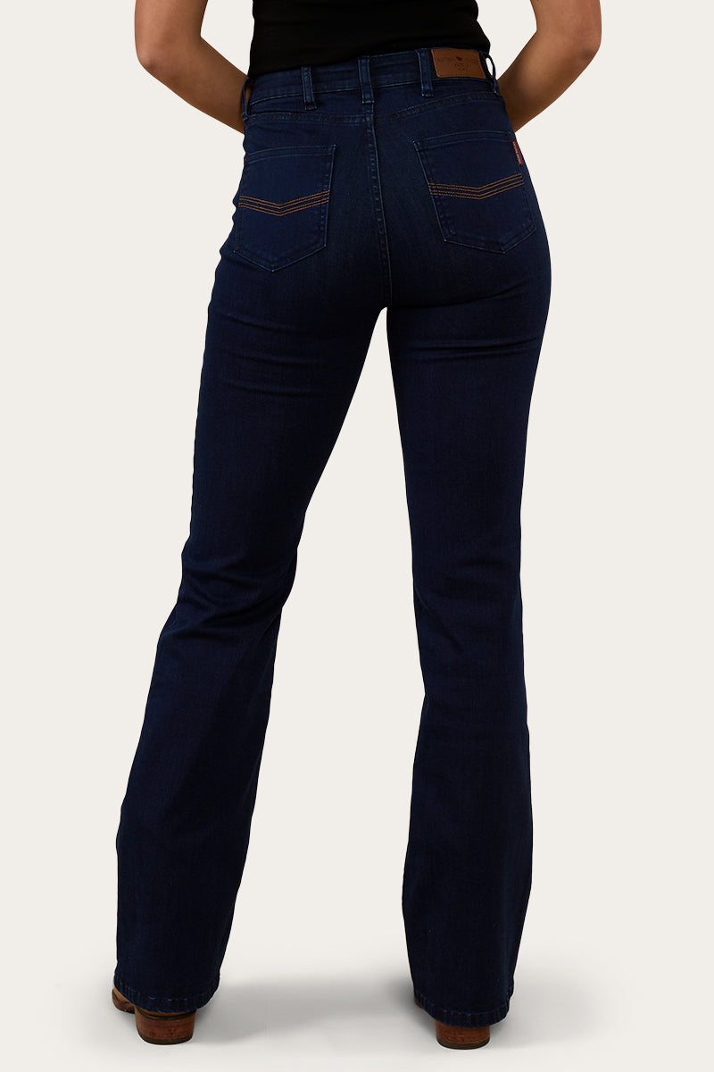 Indi Womens High-Rise Bootleg Jeans - Indigo Blue