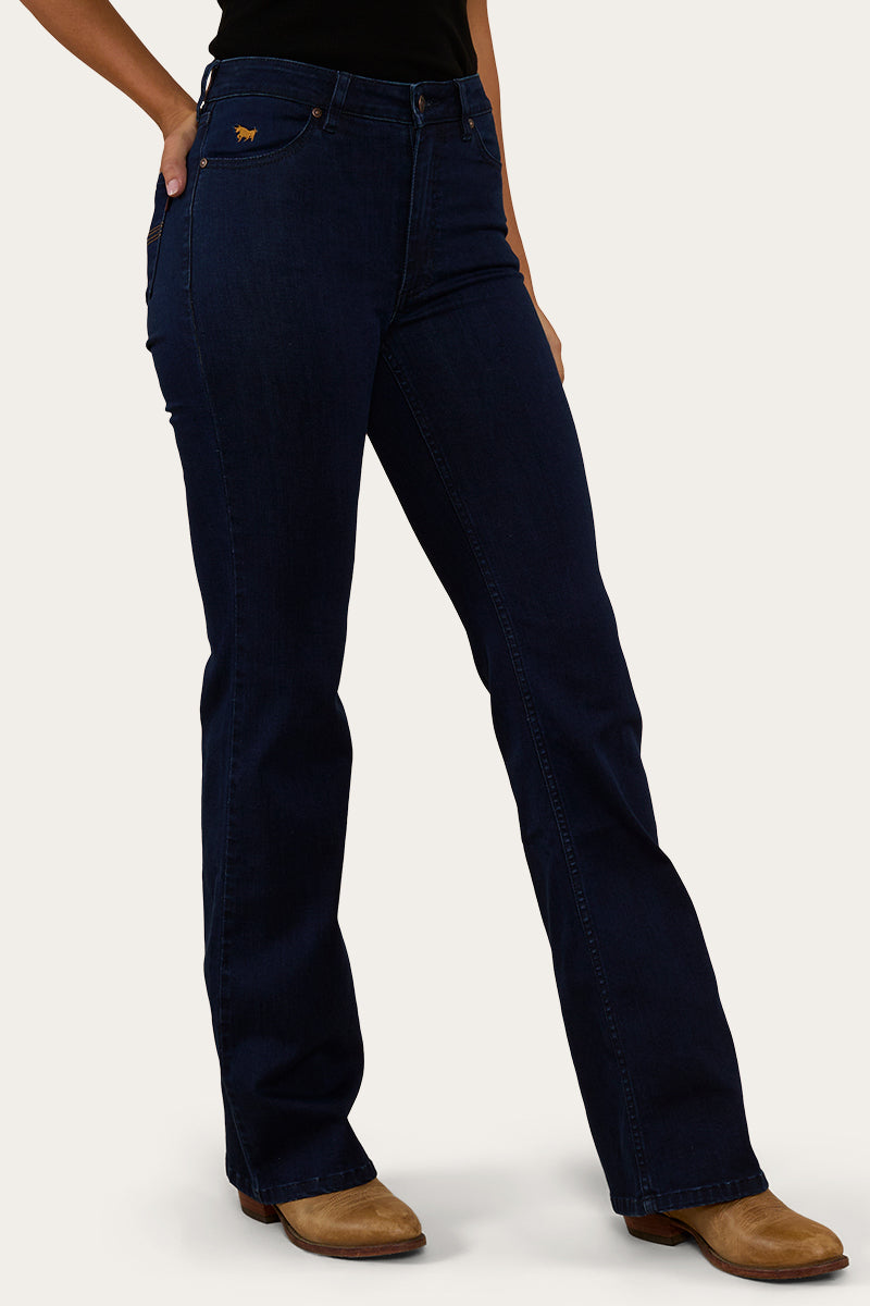 Indi Womens High-Rise Bootleg Jeans - Indigo Blue