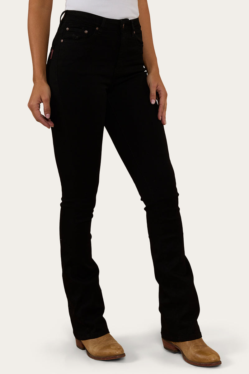 Penny Womens High-Rise Bootleg Jeans - Black