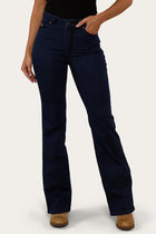 Indi Womens High-Rise Bootleg Jeans - Indigo Blue